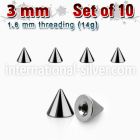 xcon3g loose body jewelry parts surgical steel 316l belly button