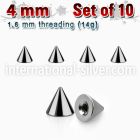 xcon4 loose body jewelry parts surgical steel 316l belly button