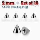 xcon5 loose body jewelry parts surgical steel 316l belly button