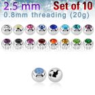 xjb25xs surgical steel body jewelry parts piercing