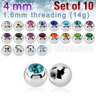 xjb4 loose body jewelry parts surgical steel 316l belly button