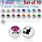 xjb5s loose body jewelry parts surgical steel 316l 