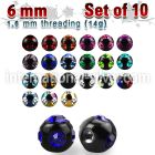 xmjbt6 loose body jewelry parts anodized surgical steel 316l belly button