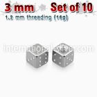 xsdi3 loose body jewelry parts surgical steel 316l 