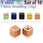 xsdit5 loose body jewelry parts anodized surgical steel 316l 