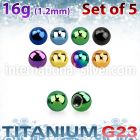 xubt25 loose body jewelry parts anodized titanium g23 implant grade 