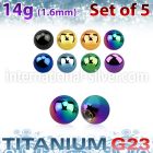 xubt3g loose body jewelry parts anodized titanium g23 implant grade belly button