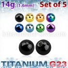 xubt5g loose body jewelry parts anodized titanium g23 implant grade belly button