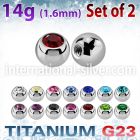 xujb4 loose body jewelry parts titanium g23 implant grade belly button