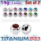 xujb5 loose body jewelry parts titanium g23 implant grade belly button