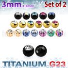 xujbt3s loose body jewelry parts anodized titanium g23 implant grade 
