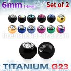 xujbt6g loose body jewelry parts anodized titanium g23 implant grade 