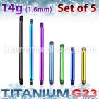 xutbb14 loose body jewelry parts anodized titanium g23 implant grade belly button