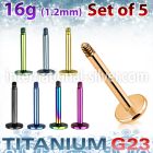 xutlb16 loose body jewelry parts anodized titanium g23 implant grade belly button