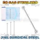 zbbinds surgical steel industrial barbell eo gas sterilized