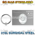 zbcr18s surgical steel captive bead ring sterilized