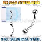 zbnb4 surgical steel banana eo gas sterilized 4mm balls