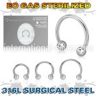 zcbeb horseshoes surgical steel 316l belly button