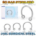 zcbeb horseshoes surgical steel 316l belly button