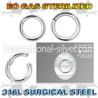 zsegh10 sterilized surgical steel hinged segment hoop 10g
