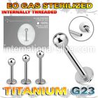 zulbb3in sterilized titanium labret stud 16g ball internal