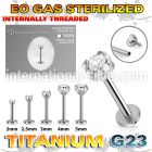 zulbin12 sterilized titanium labret stud 16g cz internal
