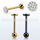 bbmtj9 straight barbells anodized surgical steel 316l tongue