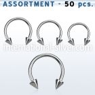 blk110 horseshoes surgical steel 316l belly button