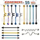 blk233 straight barbells anodized surgical steel 316l 