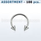 blk23a horseshoes surgical steel 316l belly button