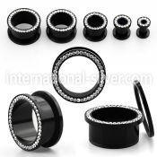 afemk tunnels gauges acrylic body jewelry ear lobe