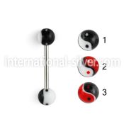 bbdxq straight barbells surgical steel 316l with acrylic parts tongue