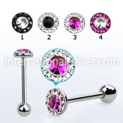 bbfc8xb straight barbells surgical steel 316l tongue