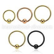 bcrteg hoops captive rings anodized surgical steel 316l ear lobe
