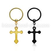 bcrtscro hoops captive rings anodized surgical steel 316l ear lobe