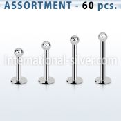 blk03e labrets lip rings surgical steel 316l labrets chin