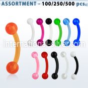 blk145 micro curved barbells acrylic body jewelry eyebrow