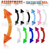 blk152 micro curved barbells acrylic body jewelry eyebrow