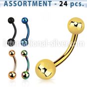 blk277 belly rings anodized surgical steel 316l belly button