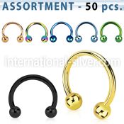 blk81 horseshoes anodized surgical steel 316l belly button