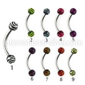 bnedxj micro curved barbells surgical steel 316l with acrylic parts eyebrow