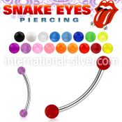 bnevbl micro curved barbells surgical steel 316l with acrylic parts eyebrow