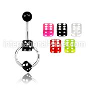 bnsldi belly rings surgical steel 316l with acrylic parts belly button
