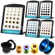 brpg6 tunnels gauges anodized surgical steel 316l ear lobe