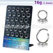 brsegh15 surgical steel seamless and segment rings ear lobe septum piercing