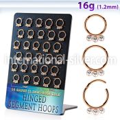 brsegh21 anodized surgical steel seamless and segment rings ear lobe septum piercing