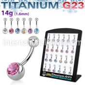 brubn3 belly rings titanium g23 implant grade belly button