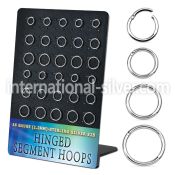 brvsegh2 925 silver seamless and segment rings ear lobe septum piercing