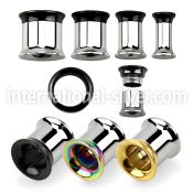 bshp tunnels gauges anodized surgical steel 316l ear lobe