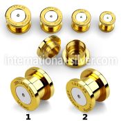 bulp plugs gauges anodized surgical steel 316l ear lobe
